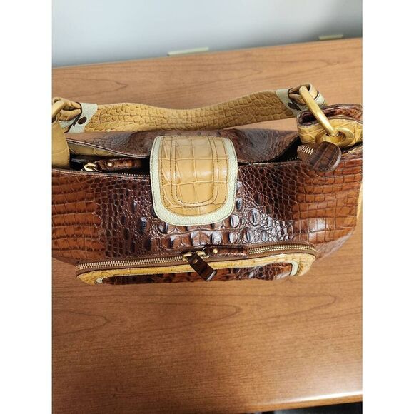 Brahmin (Jabou) Pecan Tricolor Collection shoulder bag. Excellent used condition - Picture 8 of 15